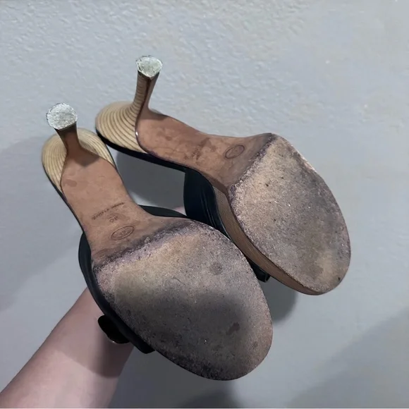 Authentic Chanel Wooden Mules with Chanel Box - Picture 12 of 13